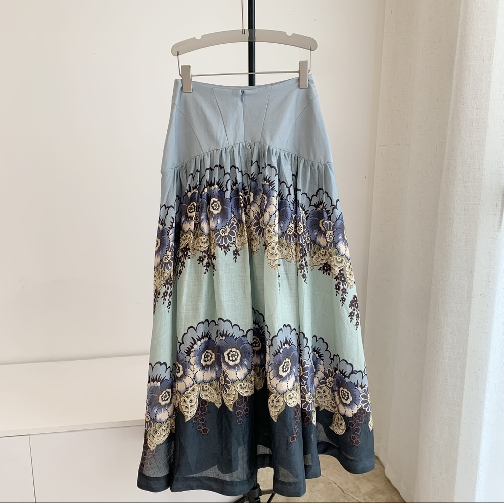 ALEMAIS Madalena Skirt Blue - Picture 10 of 11